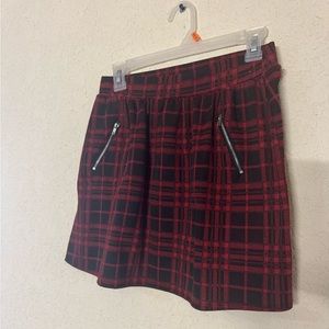 Joe B Plaid Skater Skirt with Zipper Details size Large